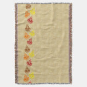 Rustic Autumn Leaves Blanket Deken (Voorkant Verticaal)
