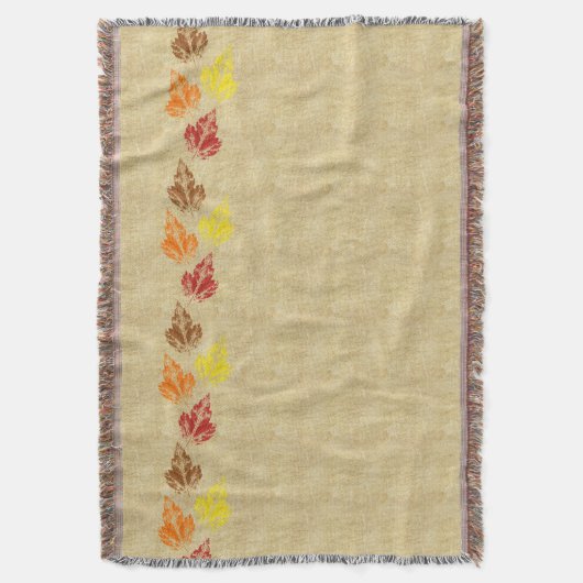 Rustic Autumn Leaves Blanket Deken (Voorkant Verticaal)