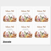 Rustic Autumn Leaves Candle Cosmetics Vierkante Sticker (Vel)