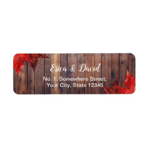 Rustic Autumn Leaves Fall Wedding Etiket