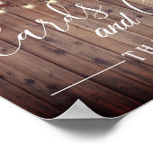 Rustic Autumn Leaves Fall Wedding Kaarten and Gift Poster (Hoek)