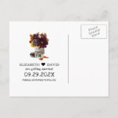 Rustic Autumn Leaves Fall Wedding Save the Date Aankondigingskaart (Achterkant)