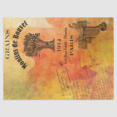 Rustic Autumn Leaves Harvest Time ontkoppeling Tissuepapier (Voorkant)