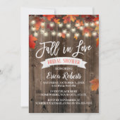 Rustic Autumn Leaves Herfst in Love Vrijgezellenfe Kaart (Voorkant)