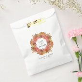 Rustic Autumn Leaves Herfst Wreath Wedding Bedankzakje (Gezegeld)