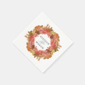 Rustic Autumn Leaves Herfst Wreath Wedding Servet (Hoek)