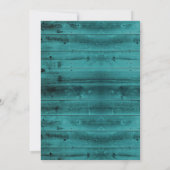 Rustic Autumn Leaves Lantern Blauwgroen Barn Weddi Kaart (Achterkant)