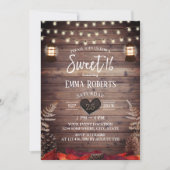 Rustic Autumn Leaves  Lantern Sweet 16 Kaart (Voorkant)