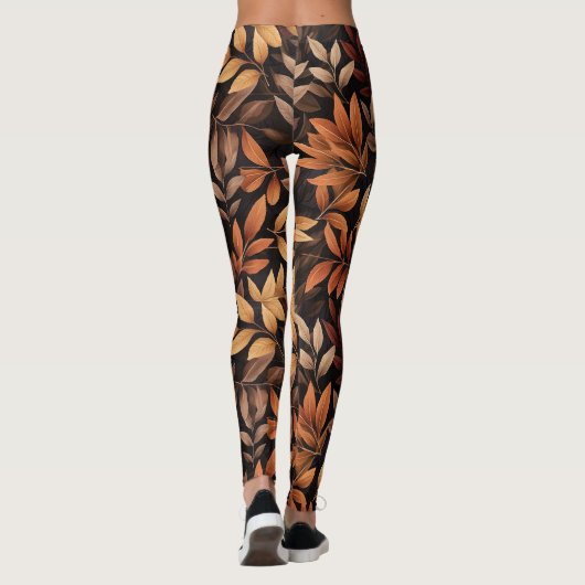 Rustic Autumn Leaves Leggings (Achterkant)