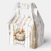 Rustic Autumn Leaves Little Pumpkin Baby shower Bedankdoosjes (Voorkant)