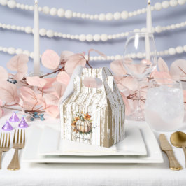 Rustic Autumn Leaves Little Pumpkin Baby shower Bedankdoosjes