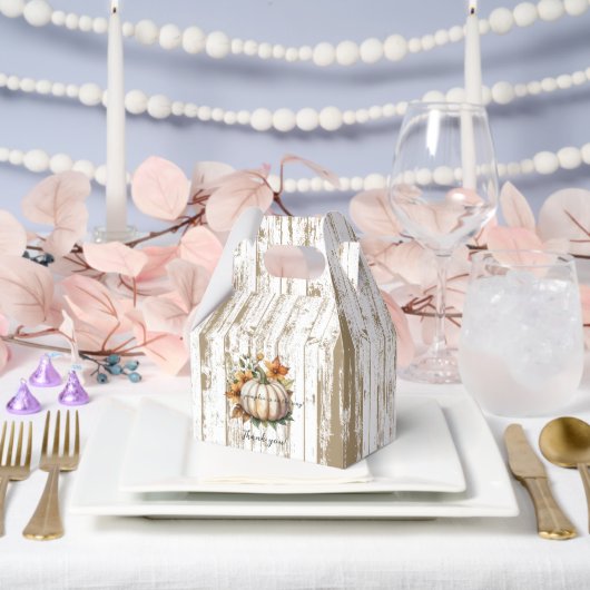 Rustic Autumn Leaves Little Pumpkin Baby shower Bedankdoosjes (Huwelijk)