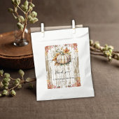 Rustic Autumn Leaves Little Pumpkin Baby shower Bedankzakje