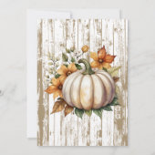 Rustic Autumn Leaves Little Pumpkin Baby shower Kaart (Achterkant)