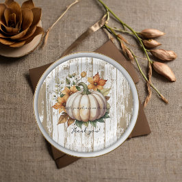 Rustic Autumn Leaves Little Pumpkin Baby shower Papieren Bordje