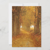 Rustic Autumn Leaves Mason Jar Lights Wedding Kaart (Achterkant)