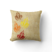 Rustic Autumn Leaves Pillow