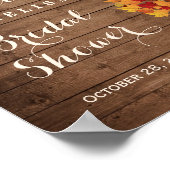 Rustic Autumn Leaves String Lights Vrijgezellenfee Poster (Hoek)