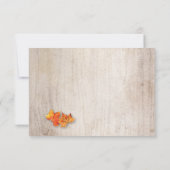 Rustic Autumn Leaves String Lights Wedding RSVP Kaartje (Achterkant)