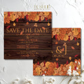 Rustic Autumn Leaves trouwaankondiging Save The Date
