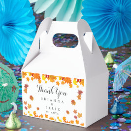 Rustic Autumn Leaves Wedding Bedankdoosjes