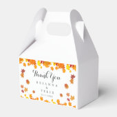 Rustic Autumn Leaves Wedding Bedankdoosjes (Achterkant)