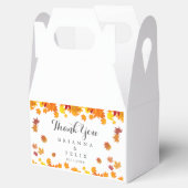Rustic Autumn Leaves Wedding Bedankdoosjes (Geopend)