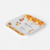Rustic Autumn Leaves Wedding Papieren Bordje (Gebogen)