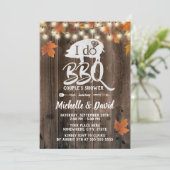 Rustic Autumn leveert I DO BBQ Barn Wedding Kaart (Staand voorkant)