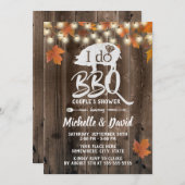 Rustic Autumn leveert I DO BBQ Barn Wedding Kaart (Voorkant / Achterkant)