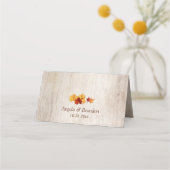 Rustic Autumn leveert String Lights Wedding Table Plaatskaartje (Achterkant)