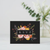 Rustic Autumn Lijst Wedding RSVP Song Request Uitnodiging Briefkaart (Staand voorkant)