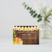 Rustic Autumn Little Pumpkin Diaper Raffle Ticket Informatiekaartje (Staand voorkant)