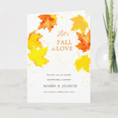 Rustic Autumn Maple Leaves French Wedding (Voorkant)