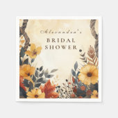 Rustic Autumn Meadow Bridal Shower Servet (Voorkant)