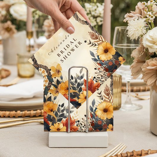 Rustic Autumn Meadow Bridal Shower Servet