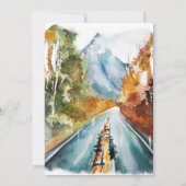 Rustic Autumn Mountain Bar Mitzvah Kaart (Achterkant)