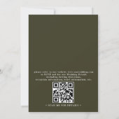 Rustic Autumn Mountain Budget QR Code Wedding Kaart (Achterkant)