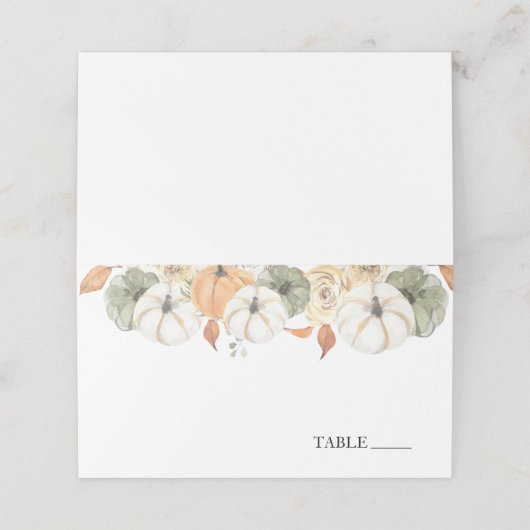 Rustic Autumn Name Place Cards Plaatskaartje (Buitenkant ongevouwen)