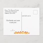 Rustic Autumn New Address Pumpkin Patch Aankondigingskaart (Achterkant)