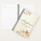 Rustic Autumn Oranje pompoenen en bloemen Planner (Display)