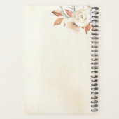 Rustic Autumn Oranje pompoenen en bloemen Planner (Achterkant)