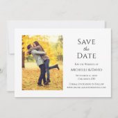 Rustic Autumn Photo Wedding Save the Date (Voorkant)