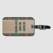 Rustic Autumn Plaid Bagagelabel (Voorkant (horizontaal))