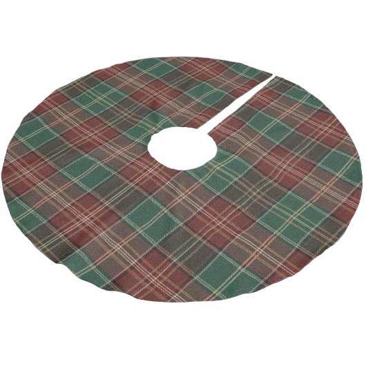 Rustic Autumn Plaid Kerstboom Rok (Gekanteld)