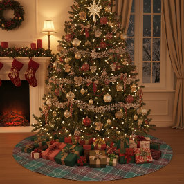 Rustic Autumn Plaid Kerstboom Rok