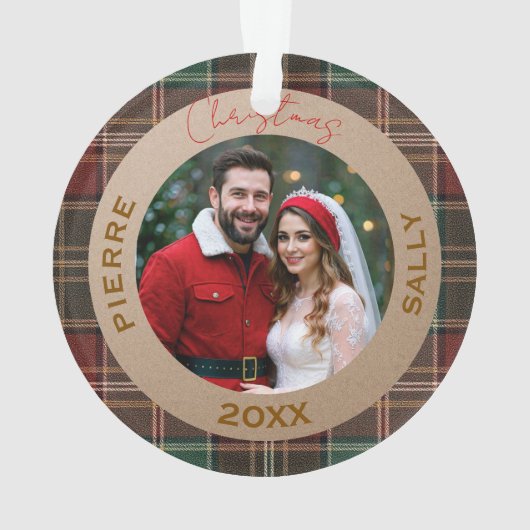 Rustic Autumn Plaid Ornament (achterkant)