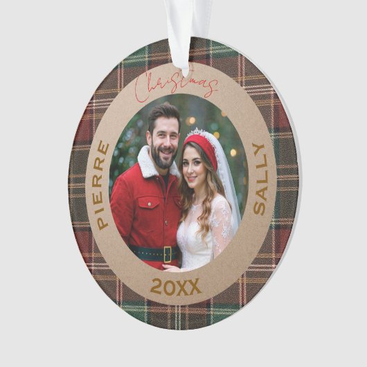 Rustic Autumn Plaid Ornament (voorkant)