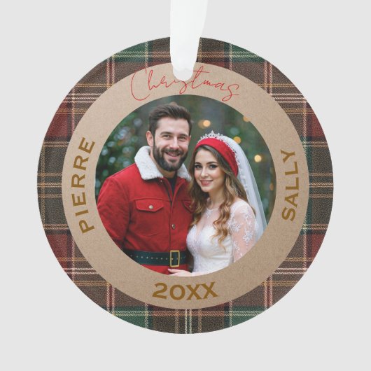 Rustic Autumn Plaid Ornament (voorkant)