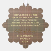 Rustic Autumn Plaid Ornament Kaart (Achterkant)